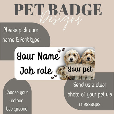 Pet Personalised Nursing Name Badge