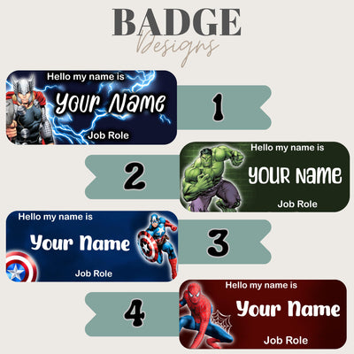 Hero Inspired Personalised name badge. Nursing, Doctor, Student, Teacher, Healthcare, Midwife, Dentist, Health Visitor, Paramedic