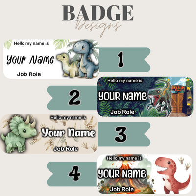 Cute Dinosaur Personalised name badge. Nursing, Doctor, Student, Teacher, Healthcare, Midwife, Dentist, Health Visitor, Paramedic