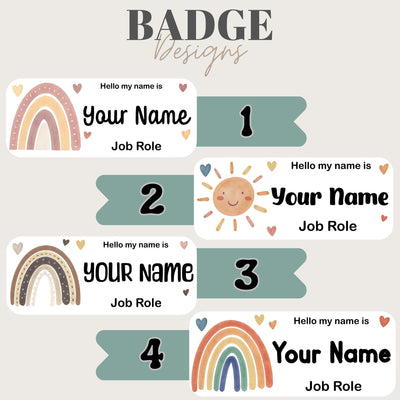 Cute Rainbow Nursing Personalised name badge. Nursing, Doctor, Student, Teacher, Healthcare, Midwife, Dentist, Health Visitor, Paramedic