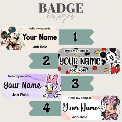 Inspired Mouse and Friends Personalised name badge. Nursing, Doctor, Student, Teacher, Healthcare, Midwife, Dentist, Health Visitor, Paramed